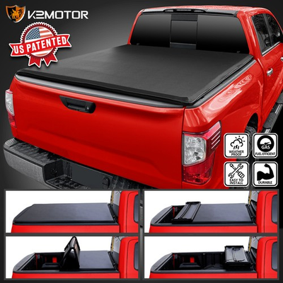 #ad Fits 2017 2024 Titan 5.5FT 5#x27;6quot; Truck Short Bed Soft Quad 4 Fold Tonneau Cover $139.27