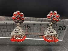 Indian Pakistani Bollwood Earrings Jhumkas Pair Set