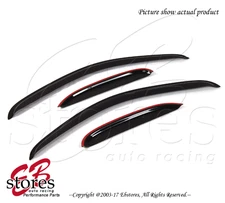 Black Tinted Out-Channel Vent Visor 4pcs 2007-2013 GMC Sierra 1500 2500 Ext Cab