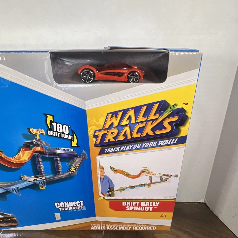 Mattel Hot Wheels 2010 Wall Tracks Drift Rally Spinout Set With Car HTF - Image 3 of 4