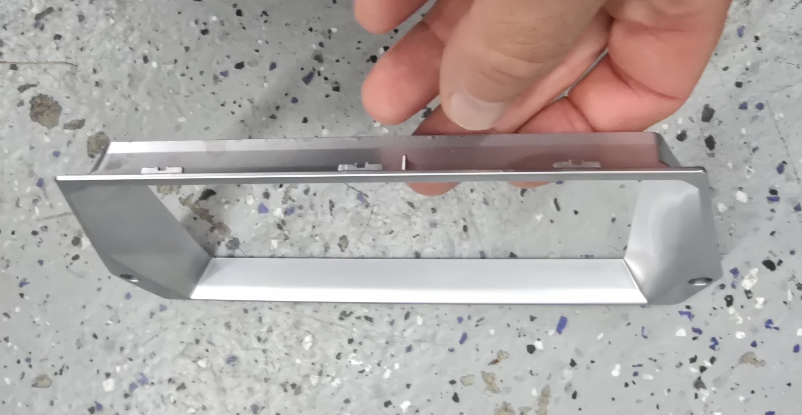  Lamborghini Aventador Display cover 470919180 Dash Trim Radio Bezel Silver