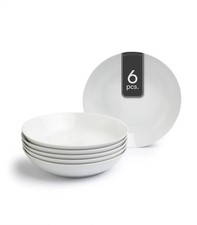 Suppenteller 6er Set Tiefteller Tafelservice Tief Porzellan Weiß Rund 20 cm