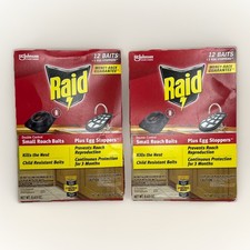 Raid (12) Small Roach Baits & (3) Egg Stopper...