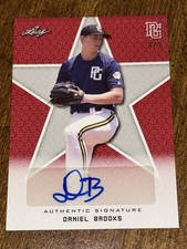 DANIEL BROOKS 2020 Leaf Perfect Game RED AUTOGRAPH #3/5 COLLEGE OF CHARLESTON