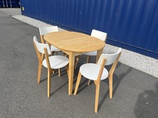 Dining Table Extendable And 4 Chairs Set