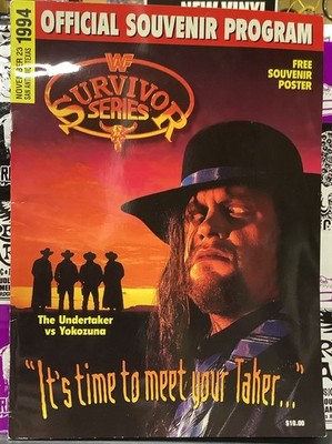 OFFICIAL SOUVENIR PROGRAM: The Undertaker Vs Yokozuna 1994, POSTER INCLUDED