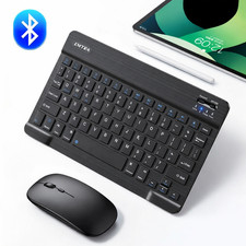 Bluetooth Keyboard Mouse Combo For iPad Android Tablet PC iOS Slim