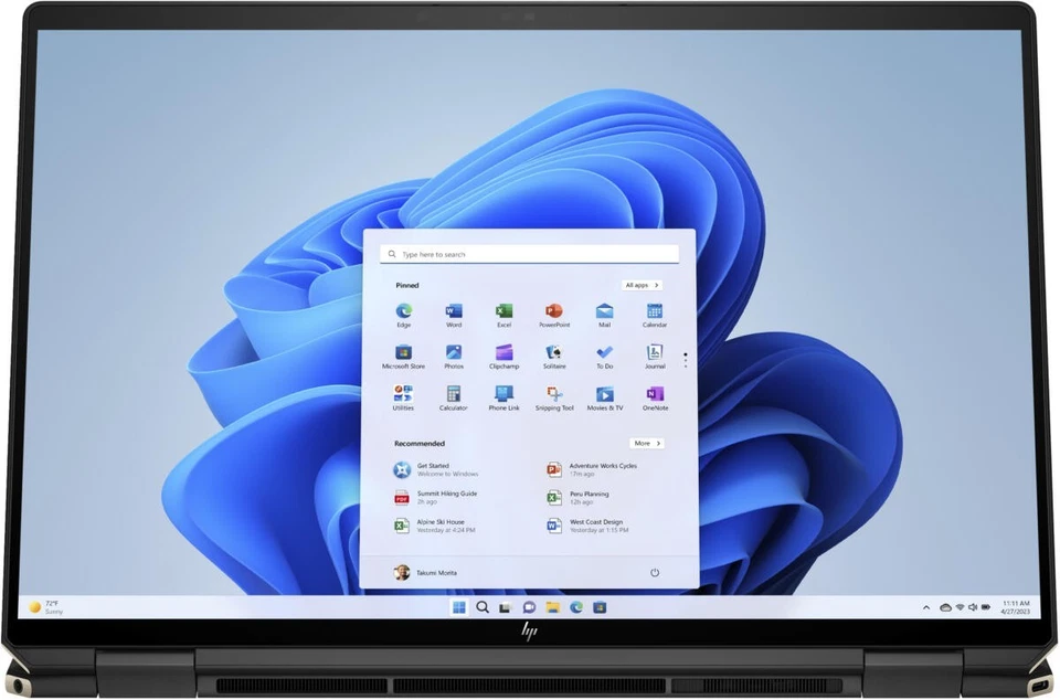HP Spectre x360 2 en 1 16" WQXGA 120Hz Touch Ultra 7 155H 16GB 512GB SSD Cámara FPR
