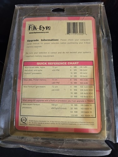 Vntg 1998 Reptron Electronics K-Byte Memory Modules - Picture 3 of 3