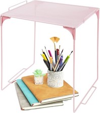 Locker Organizer Shelf, Stackable, Extra Tall, Fits Standard Size Lockers Pink 