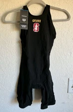 Arena Powerskin Carbon Glide Swimsuit Women's 24 Stanford Closed Back Black Gold