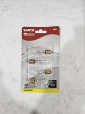Satco S4724 4-Pack 4W Clear C7 4 Watt Night Light Bulb E12 Base Incandescnt