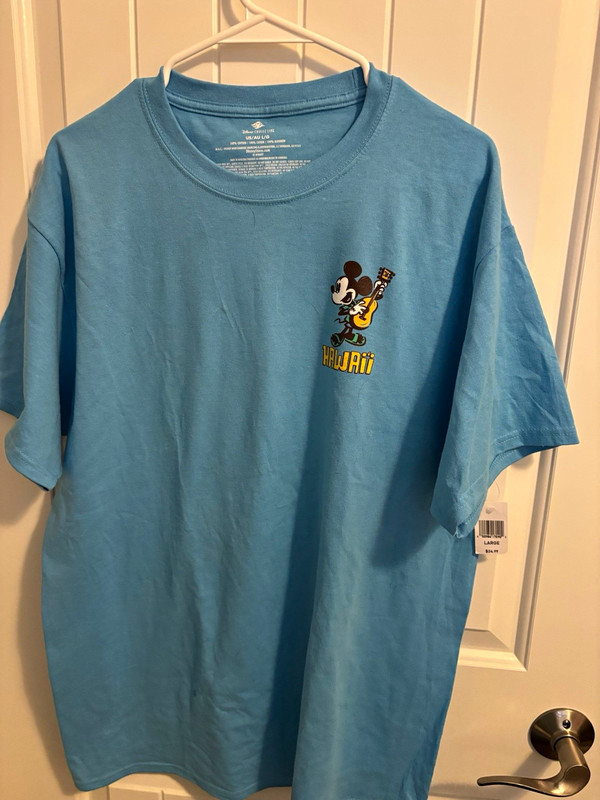 Disney Cruise Line  Mickey Mouse Aloha Hawaii Blue Graphic Tee Men's L