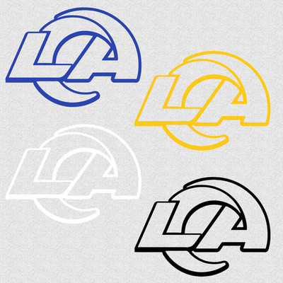 LA Rams Outline  Logo Decal Sticker