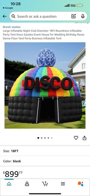 Inflatable  Disco Party Tent for Events, Wedding, Birthday,celebrations