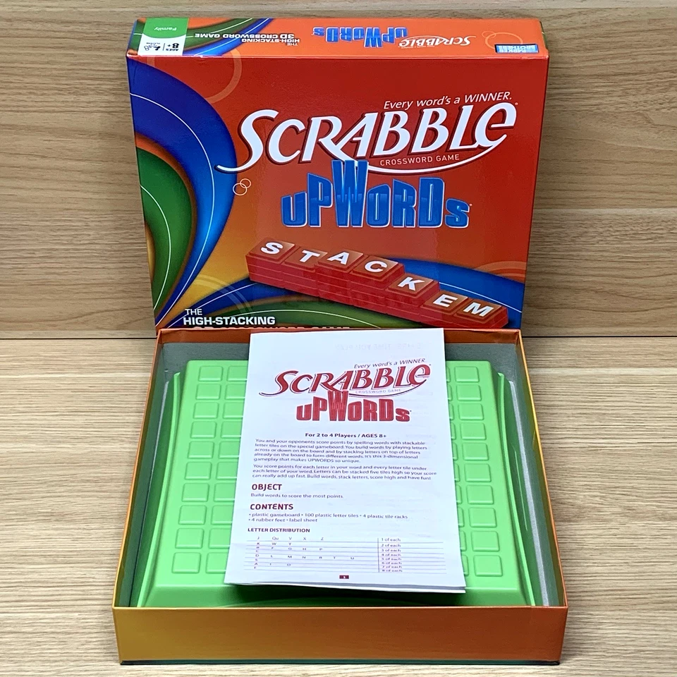 Scrabble Upwords 3D Crossword Game – Complete Set, Family Word Game, Hasbro - Image 2 of 4