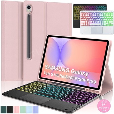 Hülle mit Beleuchtete Tastatur für Samsung Galaxy Tab S10 Lite S10 FE S9 FE S8