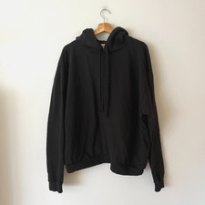 Felpa con cappuccio Billie Eilish x Los Angeles Apparel nera tinta unita vestibilità ampia taglia large