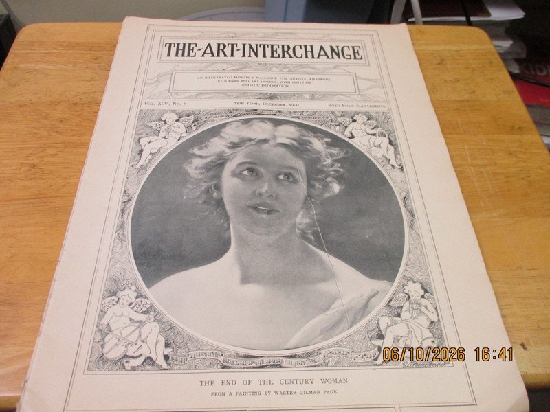 "The Art Interchange". Illustrated. December 1900. " For Art Lovers".