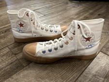 Converse Chuck Taylor All Star High Top White Double Patch Sneakers Women's 8.5