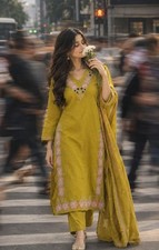 Party Wedding Wear Ethnic Kurti Pant Dupatta Set Indian Pakistani Salwar Kameez