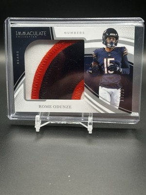 2025 Panini Immaculate Rome Odunze Numbers Patch 19/25 IL-ROE Bears