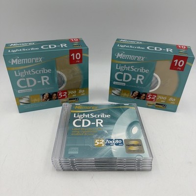 NEW Memorex LightScribe CD-R 52x 700mb 80 Minute Recordable Compact Disc 26 Disc