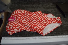 Boden Red Geometric Taormina Bandeau Strapless Swimsuit US 6