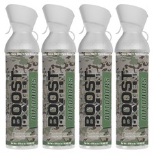 Boost Oxygen Natural Portable 10 L Pure Canned Oxygen Canister, Camo 4 Pack
