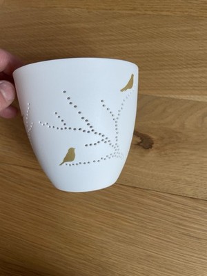 Räder Poesielicht goldene Vögel, Teelichthalter 9x9 cm