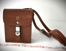 Rare Vintage Bell and Howell Leather Case, Unused, Great Gadget Bag