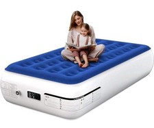 Twin Air Mattress with Built in Pump Luxurious Comfort Raised Inflatable