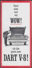 Open Wide Say Wow Dodge Dart 273 V-8 Sales Folder 1964