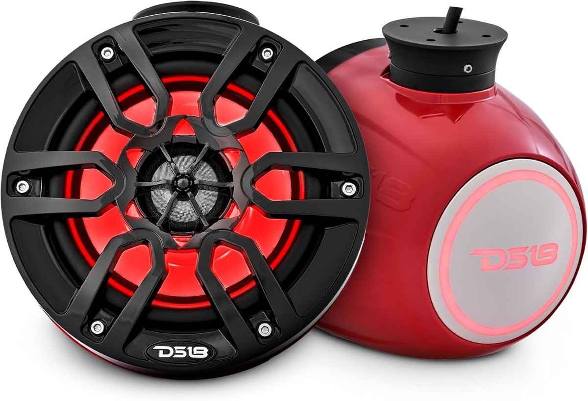 DS18 NXL-PS6R Wakeboard Tower Speakers Pair 300W Max RGB Marine