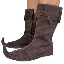 Handcrafted Medieval Elf Suede Brown Jester Renaissance Faire LARP Long Boots 10