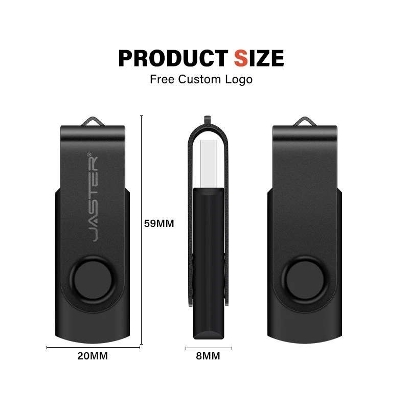 Key Chain USB 3.0 Flash Drive 128GB Rotatable High Speed Memory Stick Storage - Image 2 of 4