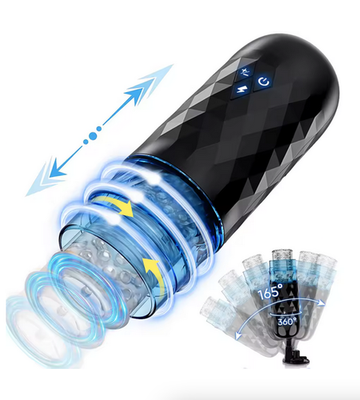 Multiple Speeds Automatic Thrusting Men Vibrating Massager Telescopic  Rotation