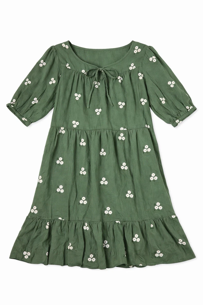 green emerald velvet dress Dark Green Linen Cotton Maxi Dress  Vintage Long Sleeve Boat Neck 1454 Emerald Green / Xs