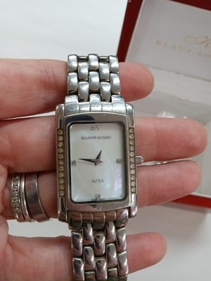 COPY - Klads-Kobec Aura watch Klaus-Kobec Aura Silver Tone Diamond Watch | Mercari main image 4