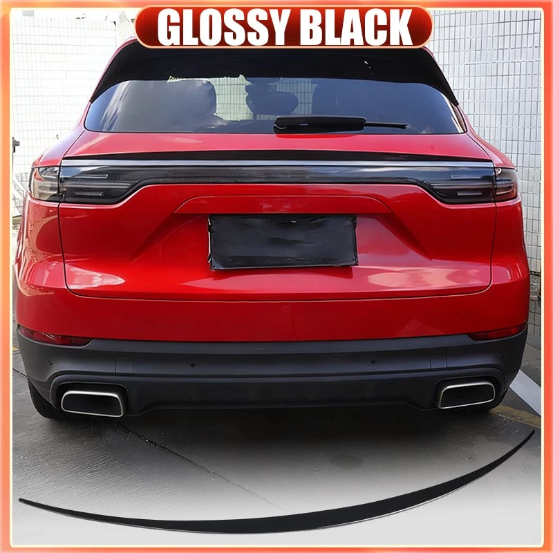 GLOSSY BLACK Rear Trunk Middle Spoiler Wing Lip For Porsche Cayenne SUV 2018-23 - Image 2 of 4