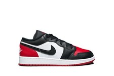 Air Jordan Big Kids' 1-Low Bred Toe 2.0 Sneakers - White/Black/Varsity Red/White