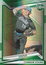 CONNOR STAINE 2022 PANINI ELITE EXTRA EDITION GREEN STATUS PARALLEL  388/499