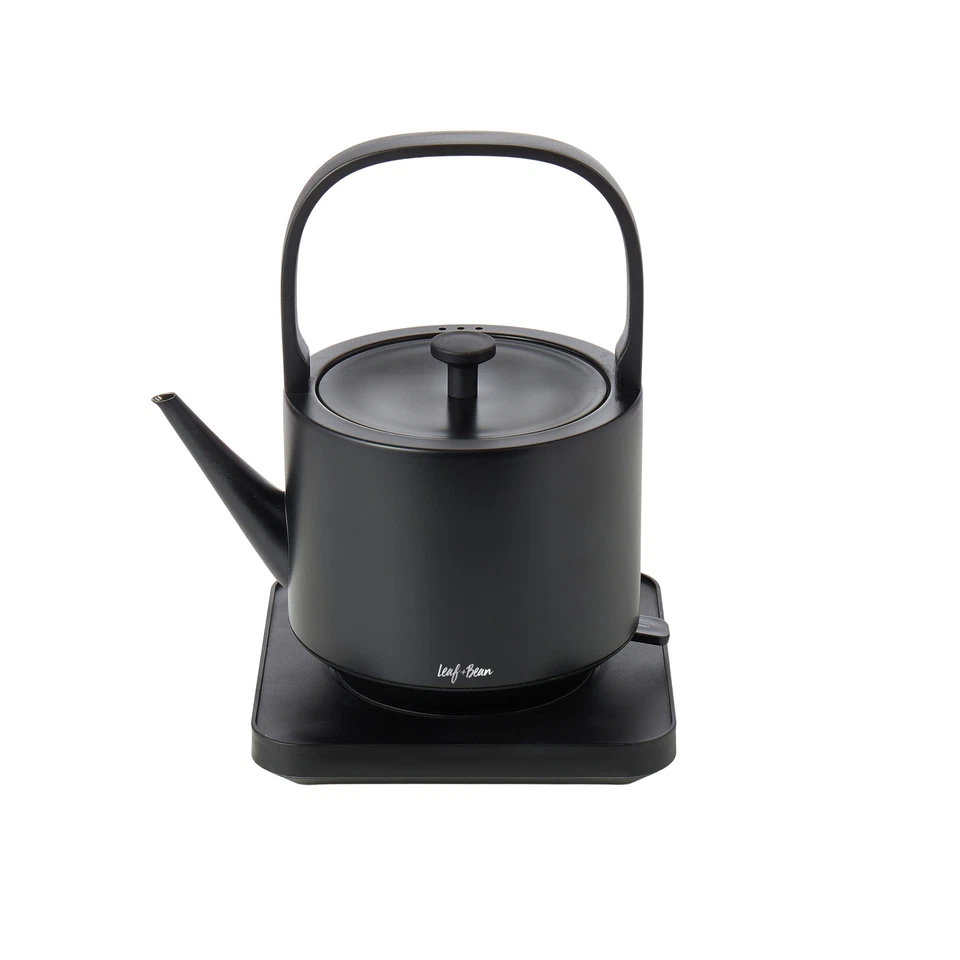 Leaf & Bean Electric Kettle Kitchen Tool Water Heater Hot Cuppa Matte Black