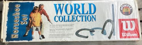 Vintage Wilson Horseshoe Set World Collection Forged Steel Official Size Weight