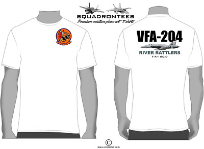 VFA-204 River Rattlers F-18 Squadron T-Shirt D1 - USN Licensed Product