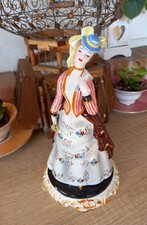 Vintage Statuina Dama Ceramica F.P. ** Fratelli Perdomello Nove Bassano Difetti