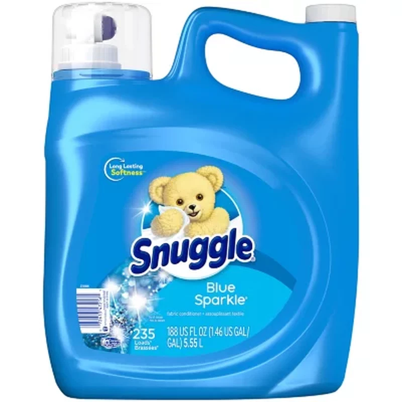 Snuggle Liquid Fabric Softener Blue Sparkle 188 Fl. Oz. 235 Loads FREE SHIPPING
