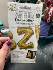 Anagram Letter "Z" Gold Minishape 16" Foil Balloon New 