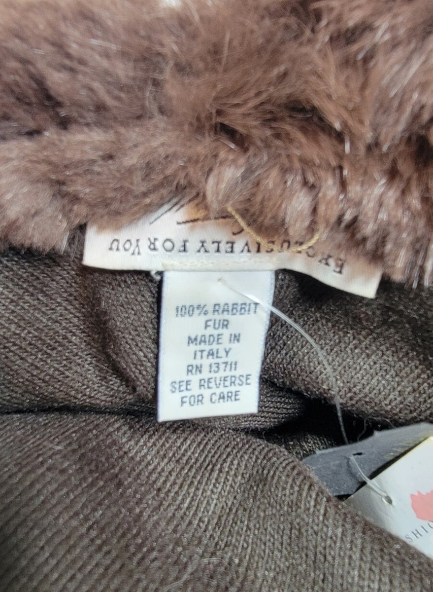 Vintage Lord & Taylor Womens Brown Rabbit Fur Hat NEW | eBay display picture 1
