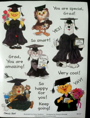 SUZY'S ZOO ''YOU ARE SPECIAL, GRAD!'' STICKER SHEET #90127